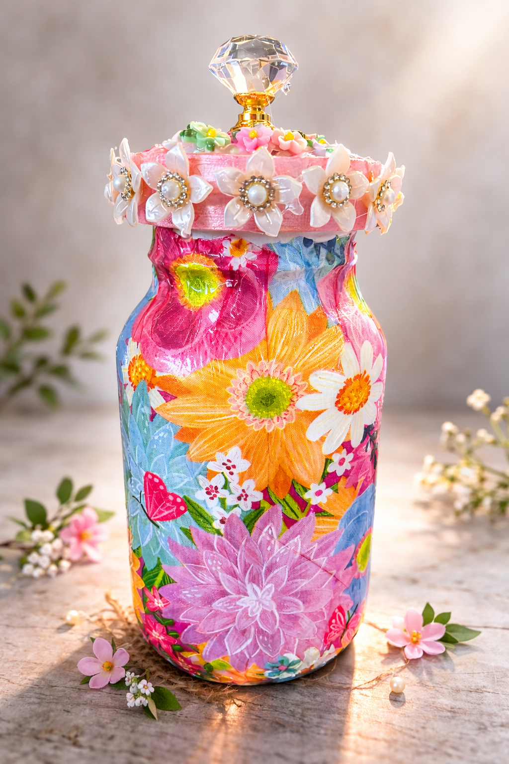 Petal & Pearl Keepsake Jar