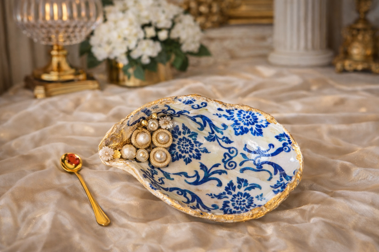 The “Shell Yeah”  Trinket Dish and Spoon