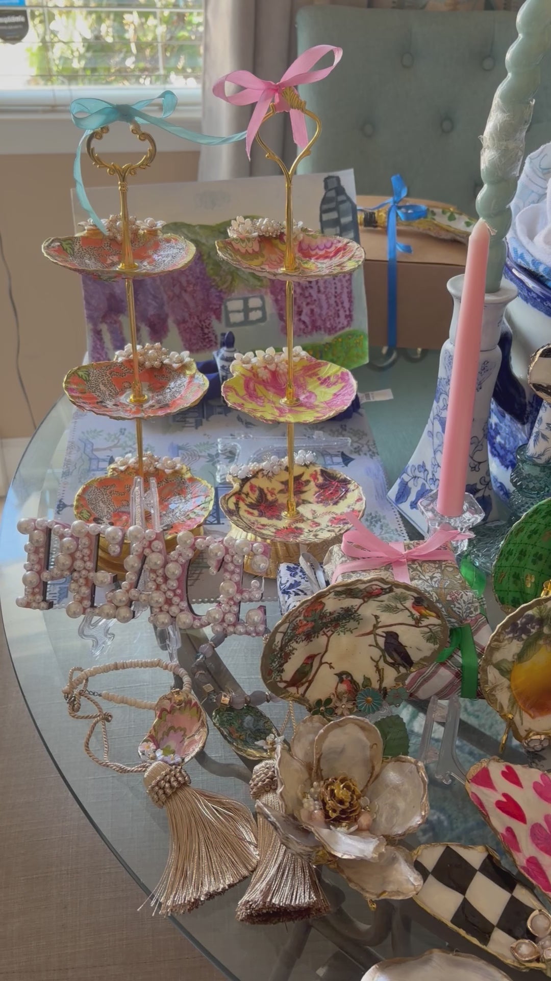 The Gilded Shell Tower - Elegant Three Tier Trinket Dish
